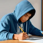 캐릭터디자인 스킬을 발전시키는 연습 방법 - **Fundamental Skill Practice:** A young, focused character artist, in their late teens or early twen...