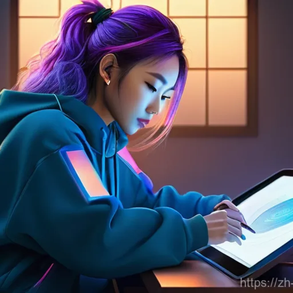 캐릭터디자인 필수 소프트웨어 추천 - **Prompt 1: The Digital Art Virtuoso**
    A young, East Asian female character, around 20-25 years ...