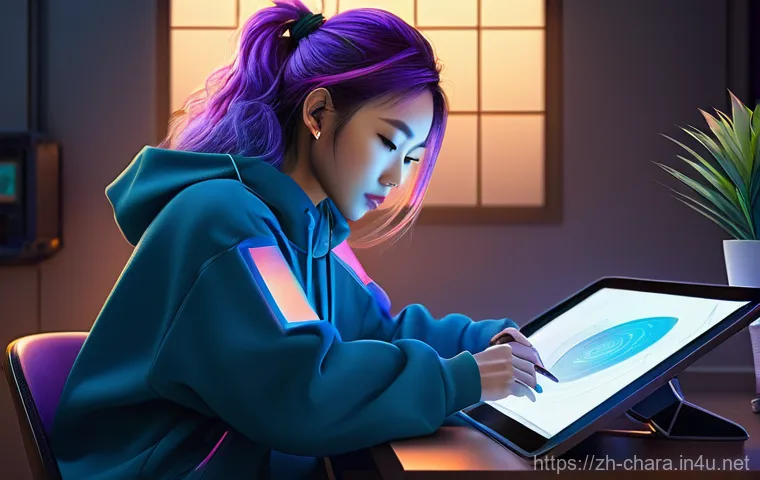 캐릭터디자인 필수 소프트웨어 추천 - **Prompt 1: The Digital Art Virtuoso**
    A young, East Asian female character, around 20-25 years ...