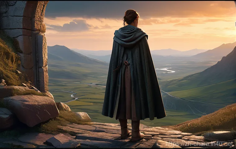 캐릭터디자이너가 피해야 할 실수 - **Prompt 1: The Resilient Wanderer's Reflection**
    A full-body digital painting of a female adven...