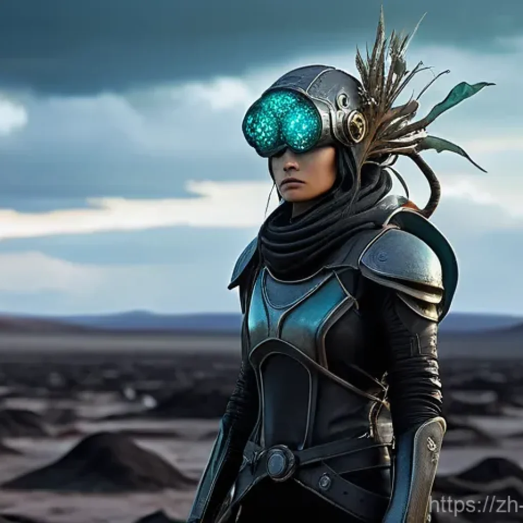 캐릭터디자인 직무에서의 창의적 아이디어 발상법 - **Prompt Title: The Abyssal Nomad**
    **Description:** A lone female wasteland survivor, embodying...