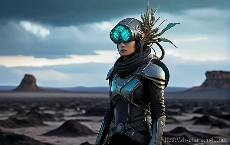 캐릭터디자인 직무에서의 창의적 아이디어 발상법 - **Prompt Title: The Abyssal Nomad**
    **Description:** A lone female wasteland survivor, embodying...