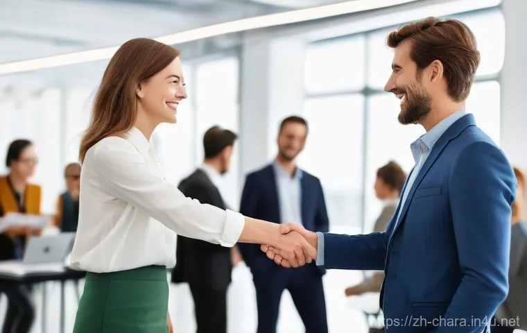 캐릭터디자인 자격증 가산점 활용법 - **Prompt 2:** A professional career fair booth bustling with activity. A confident character designe...