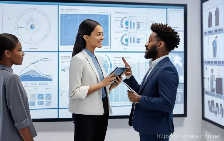 캐릭터디자이너로서의 리더십 발휘 사례 - **Prompt for Vision & Teamwork:**
    A diverse team of character designers, ranging in age and ethn...