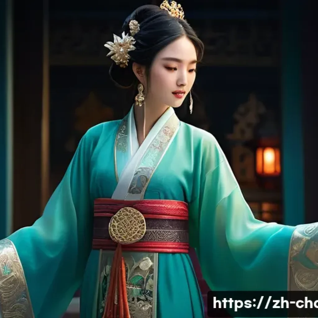 캐릭터디자인 포트폴리오 촬영 팁 - **Vibrant Oriental Mystic Character Design:** A captivating female character in a highly stylized, i...