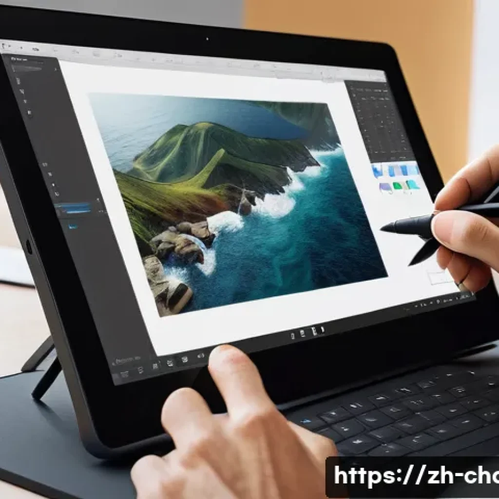 캐릭터디자인 직무의 주요 작업 도구 활용법 - A professional digital artist workspace featuring a Wacom Intuos Pro drawing tablet with a medium-si...