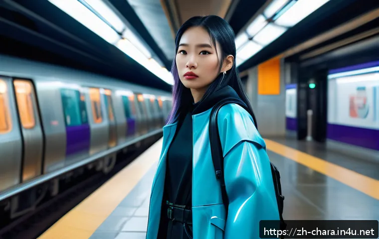 캐릭터디자인 학습에서의 어려움 극복 사례 - A young urban female character with a mysterious vibe, inspired by real-life subway passengers. She ...